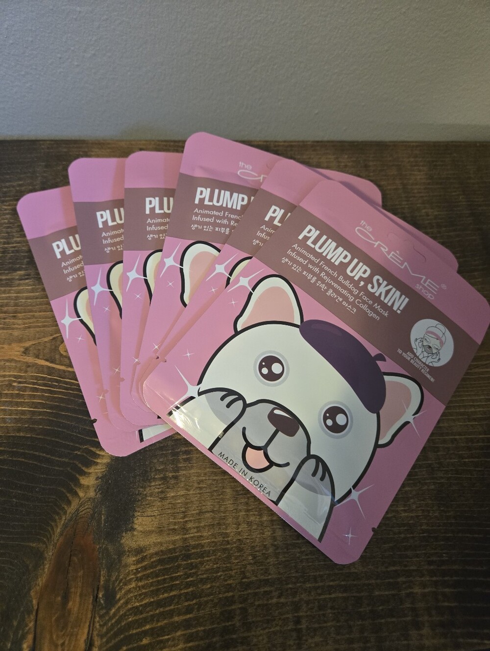 Set Of 6 The Creme Shop Plump Up Skin Face Masks